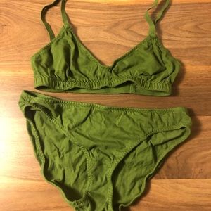 Pansy Co. bra & panty in LEAF